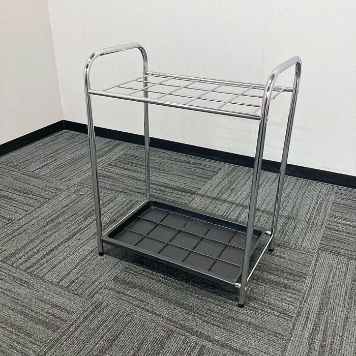 不二貿易 傘立て[15マス] W475×D285×H620 シルバー 中古