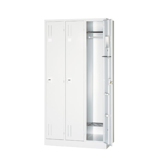 【新品】ALPS KLシリーズ 3人用ロッカー[ダイヤル錠] KL37-AW W900×D515×H1790 ALPSホワイト