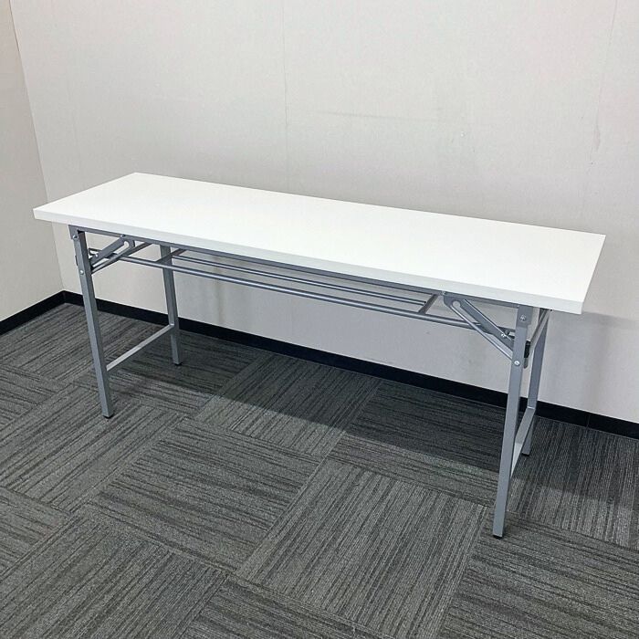 折りたたみテーブル W1500×D450×H700 ホワイト 中古 ➉